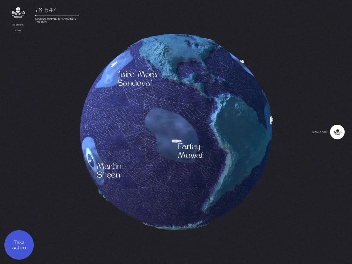 Sea Shepherd - No-fishing.net website preview by makemepulse