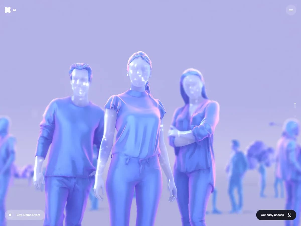 AI Synthetic Humans: Revolutionizing User Research & Team Collaboration website preview by Fantasy Interactive
