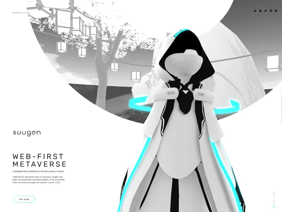Sougen website preview by Utsubo