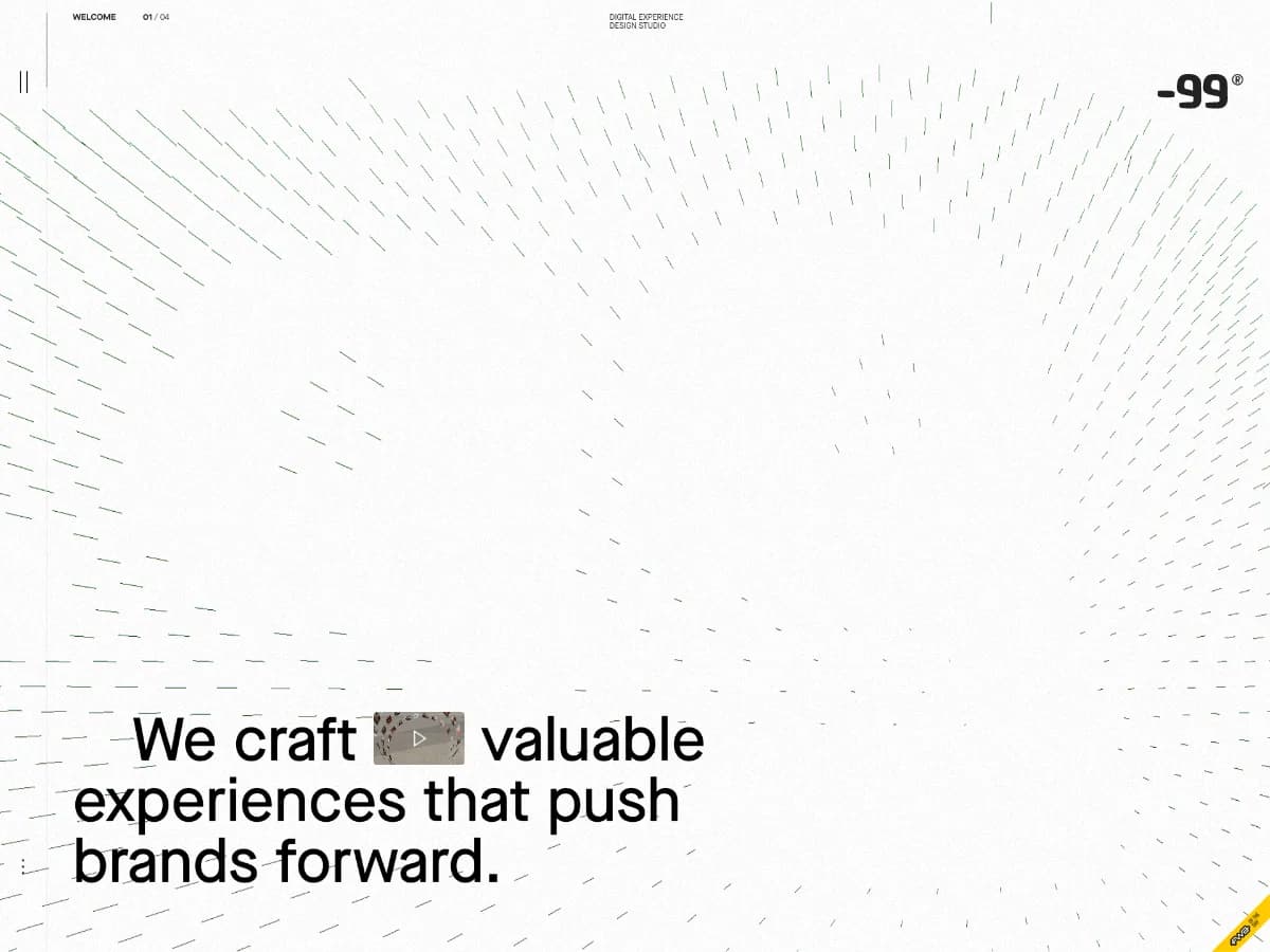 -99® design studio | Digital experience design studio website preview by -99® design studio