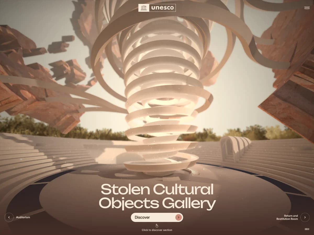 UNESCO Virtual Museum of Stolen Cultural Objects website preview by makemepulse
