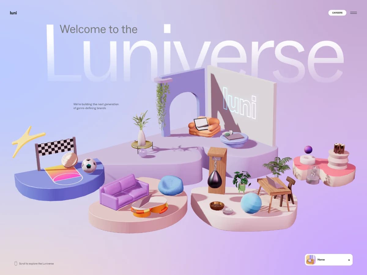luni.app website preview by Hervé Studio