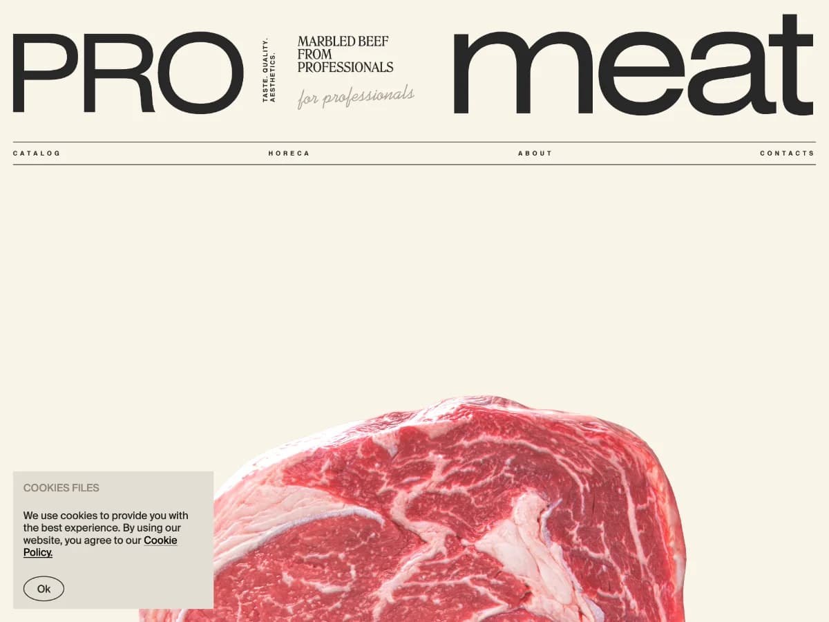 Home — PRO meat website preview by Chipsa