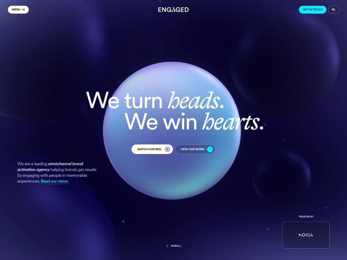 Engaged | Omnichannel Brand Activation Agency website preview by Rogier de Boevé