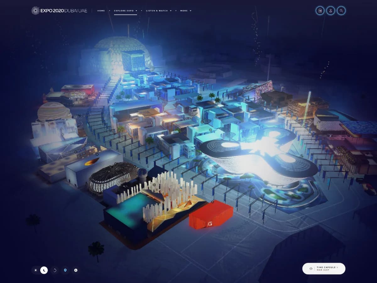 Virtual Expo Dubai website preview by Samuel Honigstein
