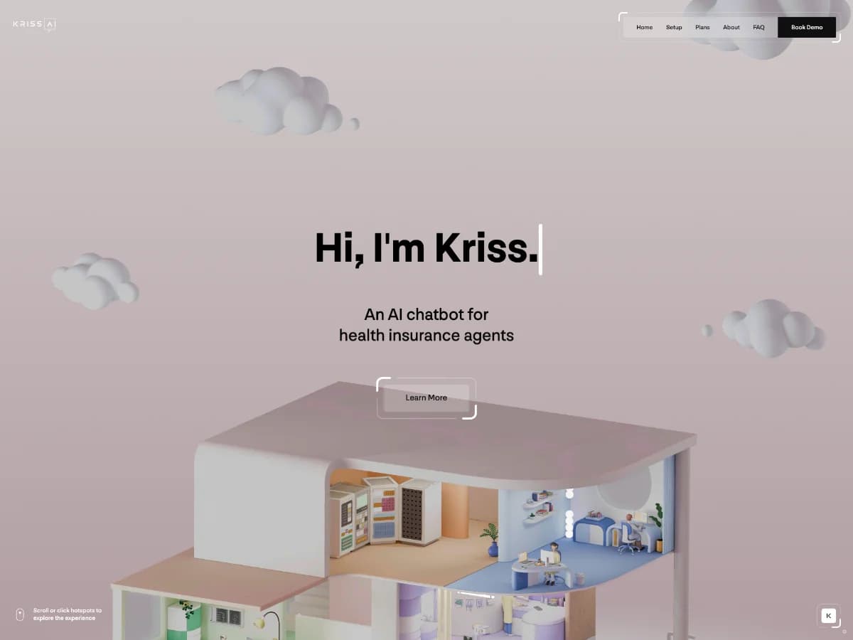 Kriss.ai website preview by Studio 28K
