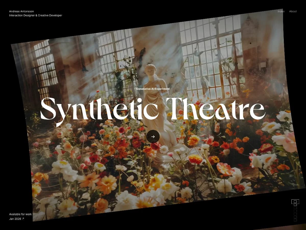 Andreas Antonsson website preview by Andreas Antonsson