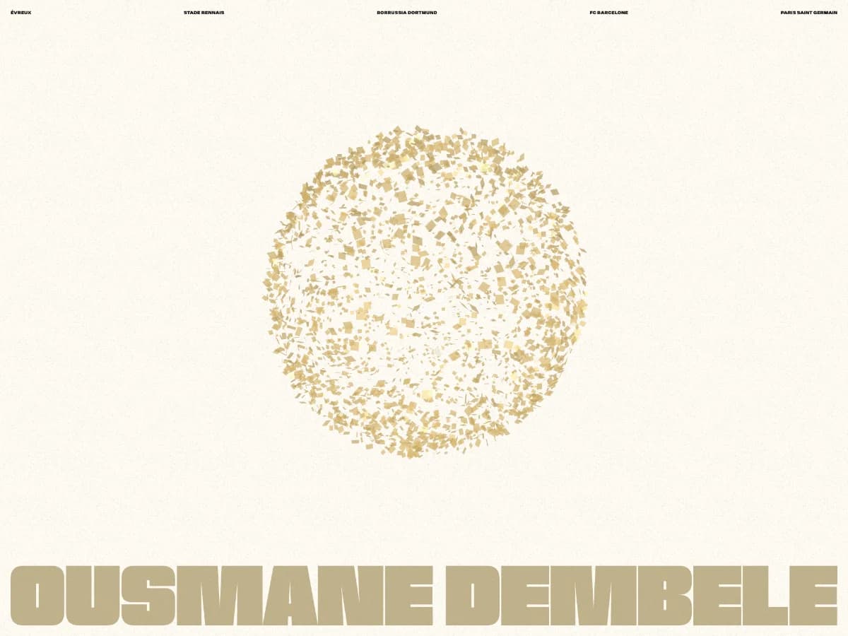 Ousmane Dembélé - Né Pour Briller website preview by FLOT NOIR
