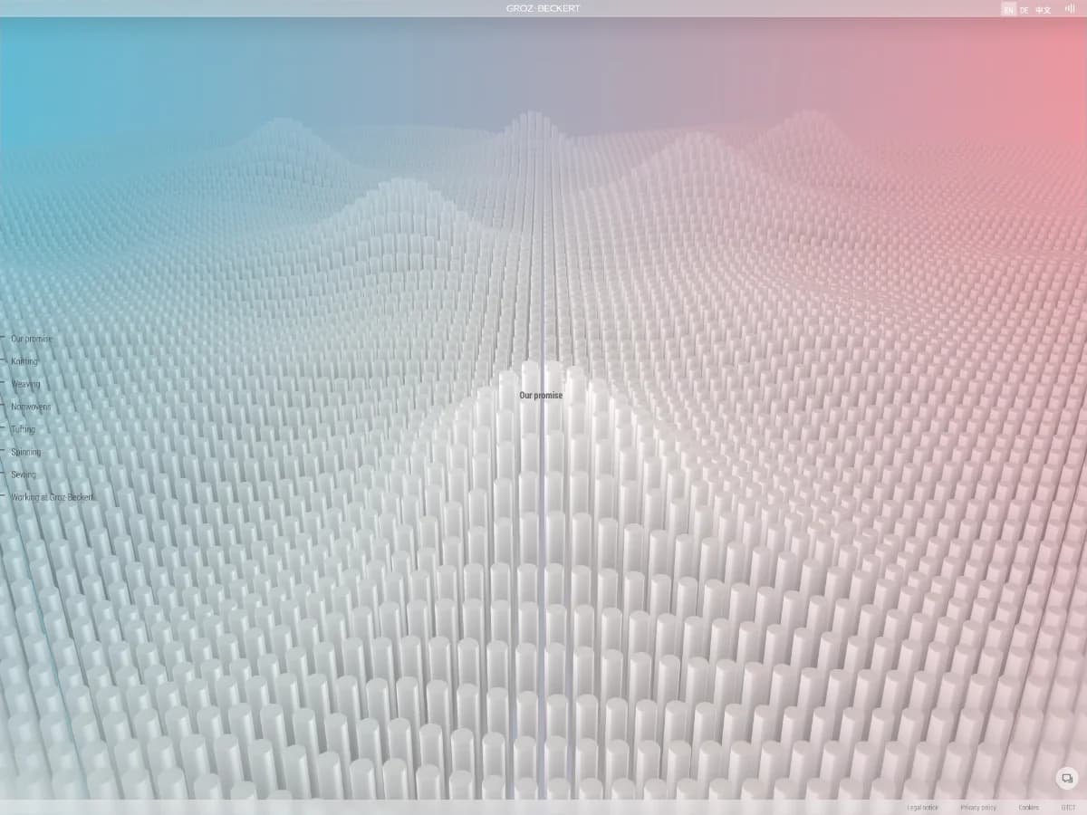 Groz-Beckert Experience website preview by UNDEV