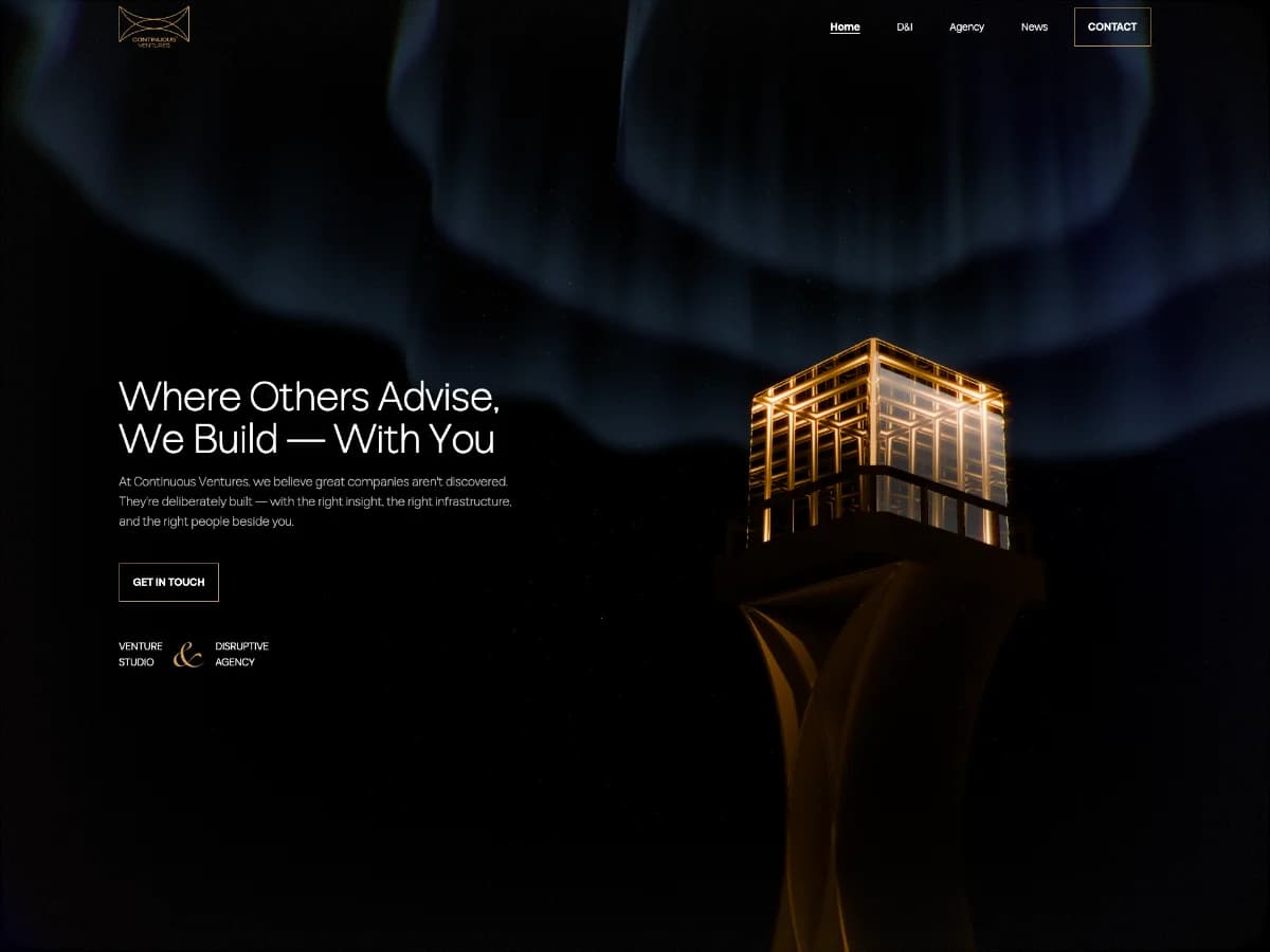Continuous Ventures website preview by Kadir Inan