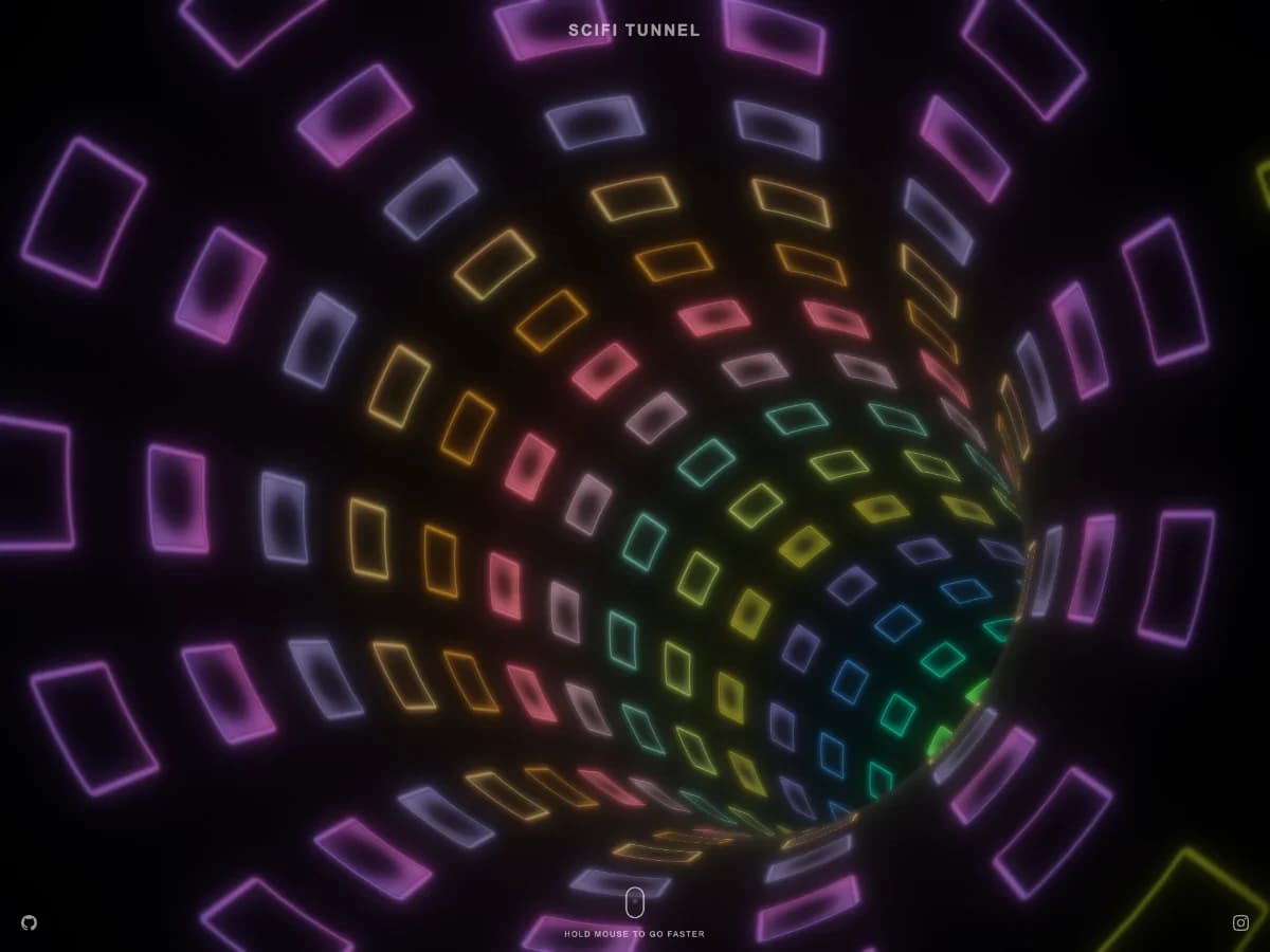 Scifi Tunnel website preview by Manish Dhaka