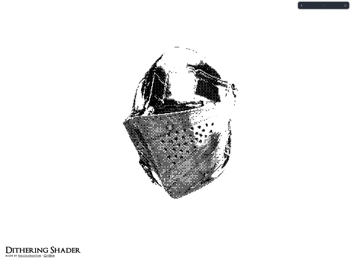 Dithering Shader Demo website preview by Niccolò Fanton