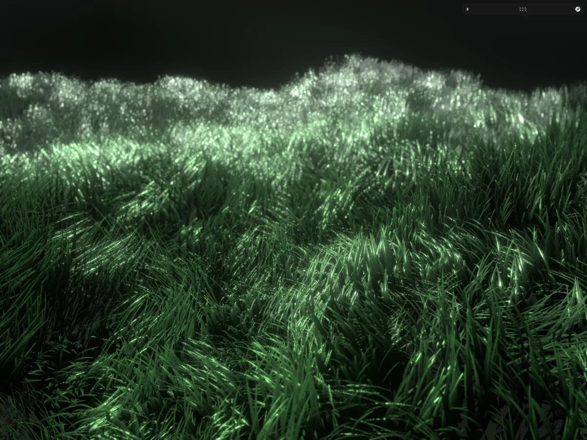 Procedural Grass website preview by Ming Jyun Hung