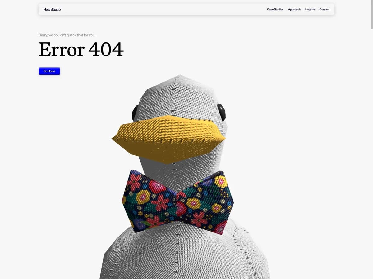 New Studio - 404 page website preview by New Studio