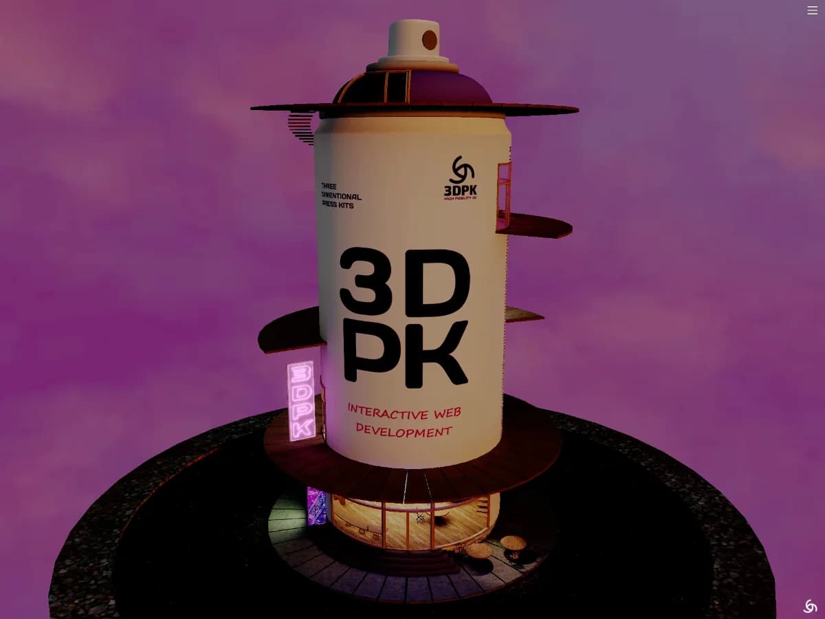 3DPK | Interactive website design and 3D web services website preview by 3DPK