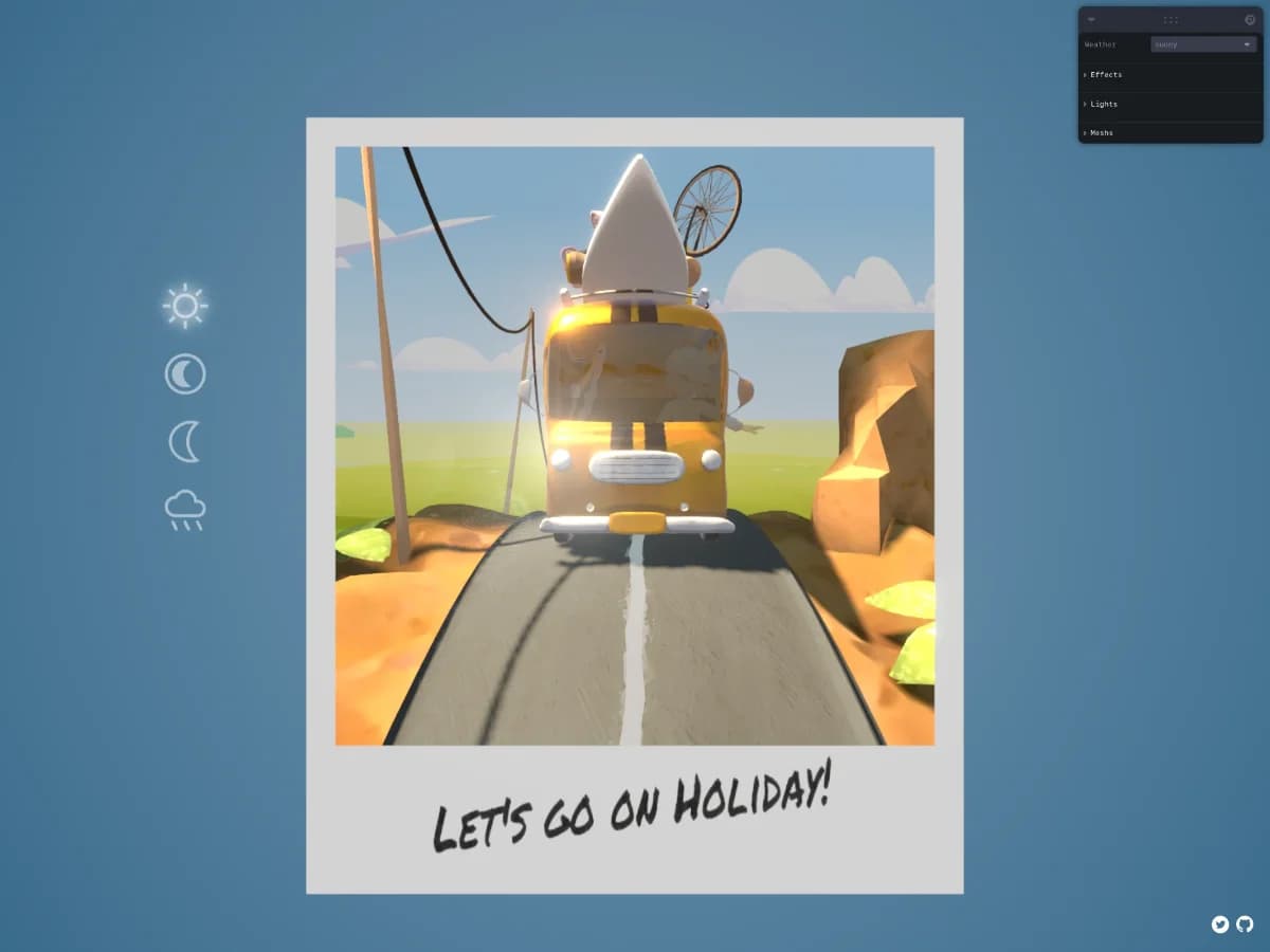 Postal Card website preview by Sebastien Lempens