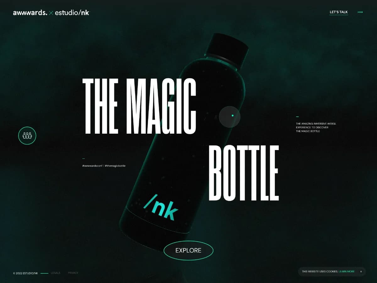 The Magic Bottle — Awwwards x estudio/nk ® website preview by /nk.studio ®