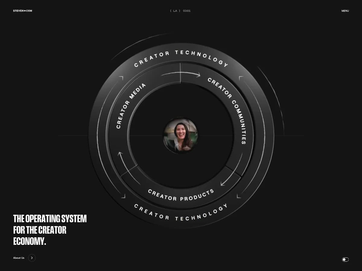 Operating System for the Creator Economy | Steven.com website preview by OFF+BRAND