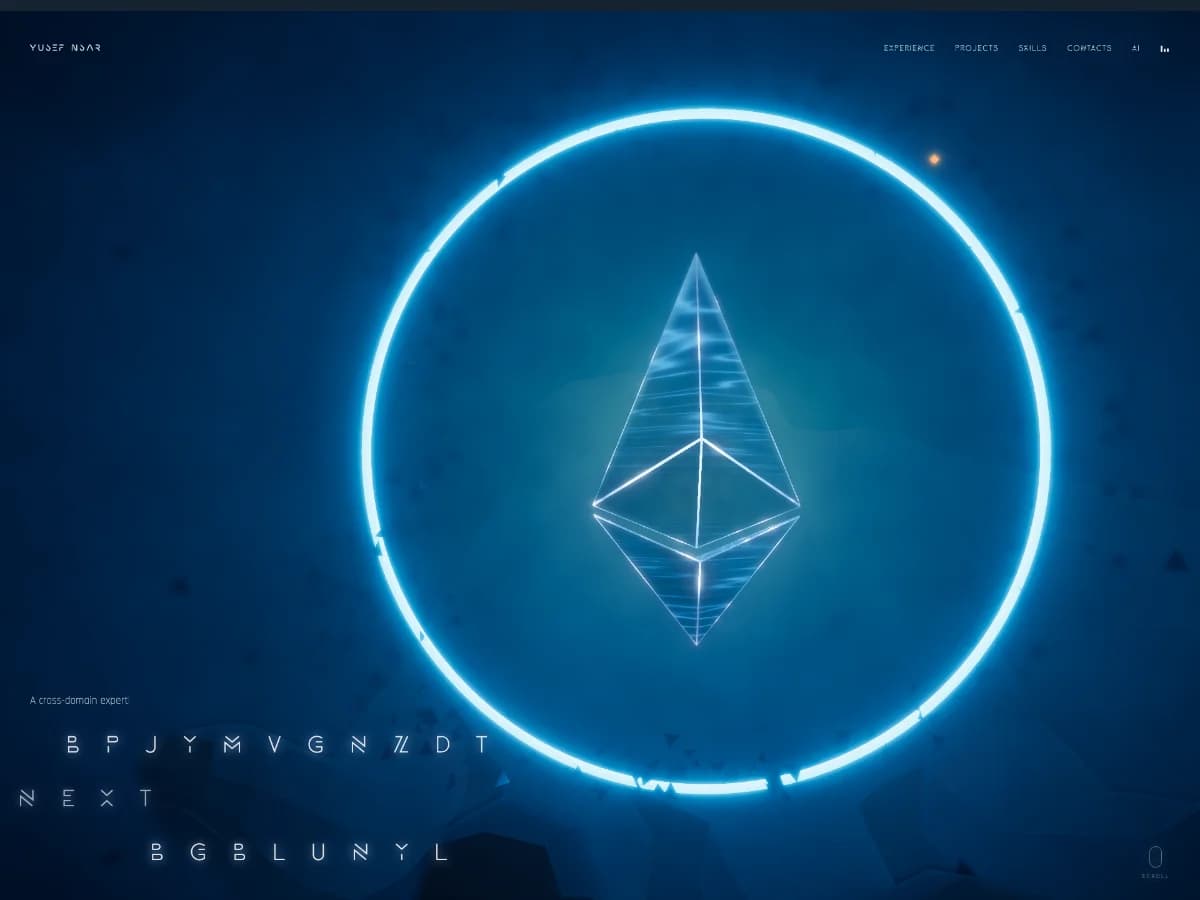 3D Timeline Portfolio with AI website preview by Yusef Nsar