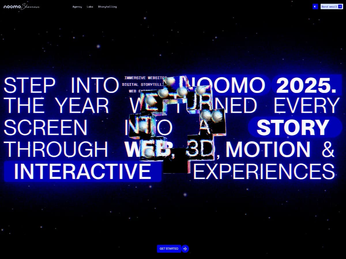 Noomo Showcase — Immersive 3D & WebGL Work website preview by Noomo Agency
