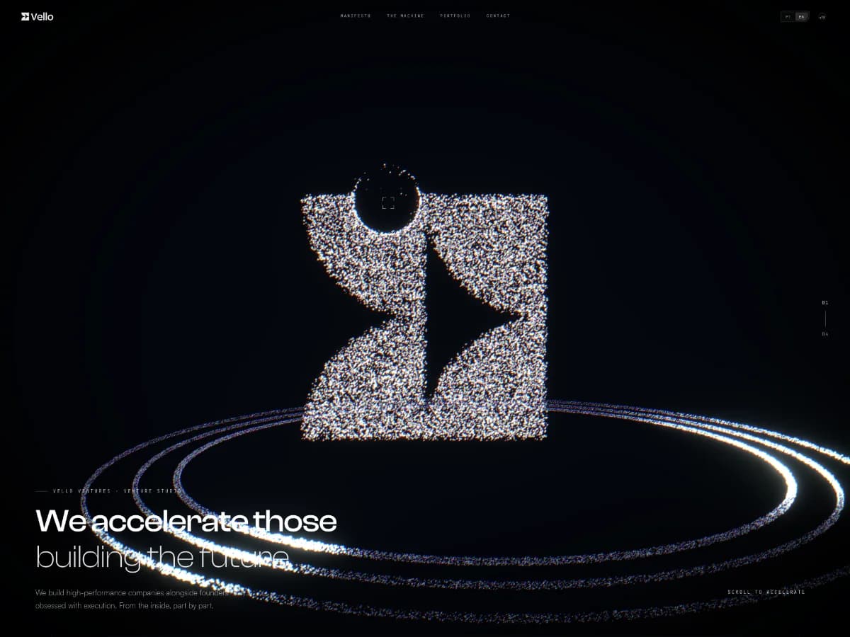 Vello Ventures — Speed is engineering. website preview by Stoika