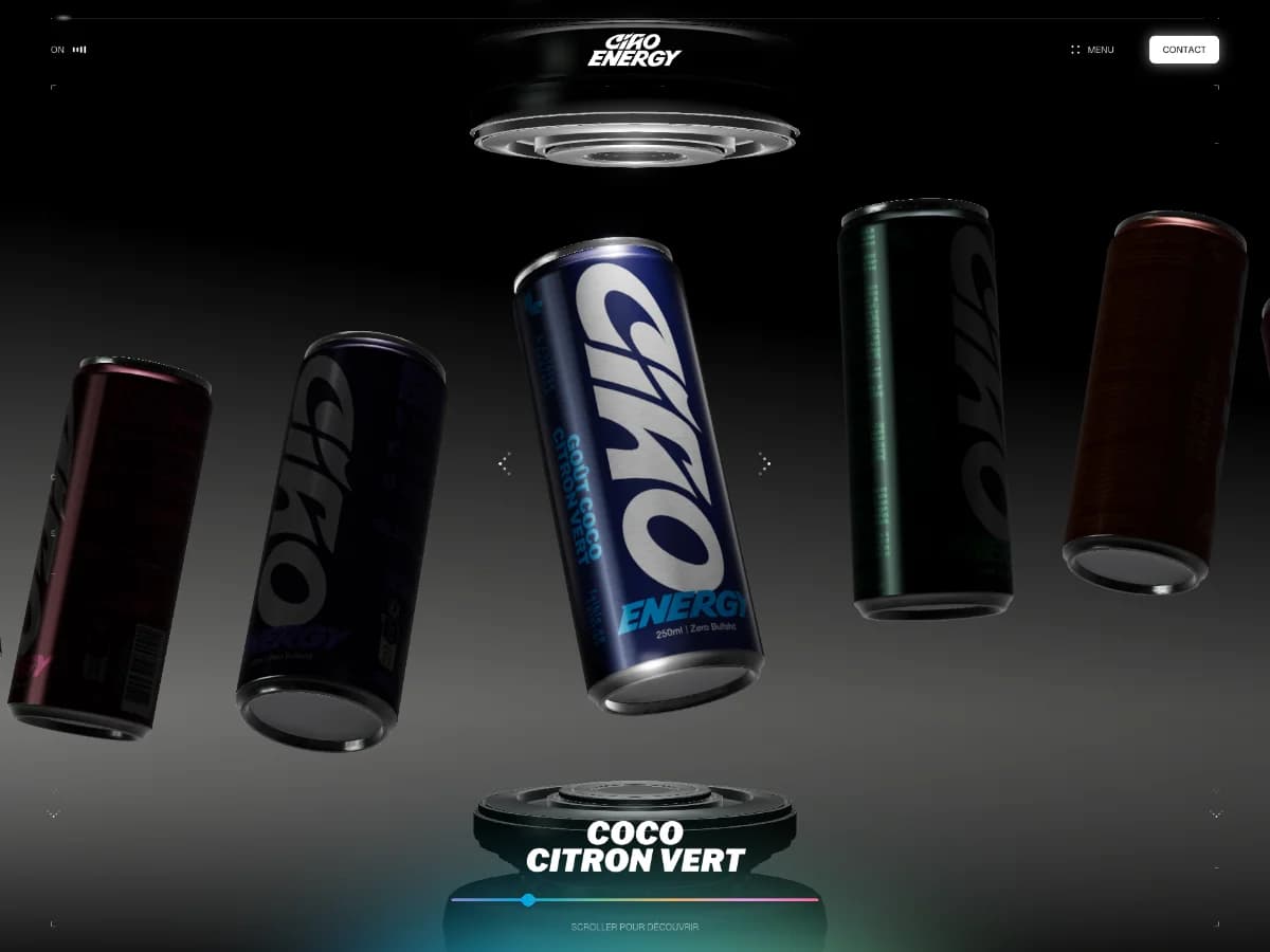 Ciao Energy - L’energy drink parfaite website preview by Skaald