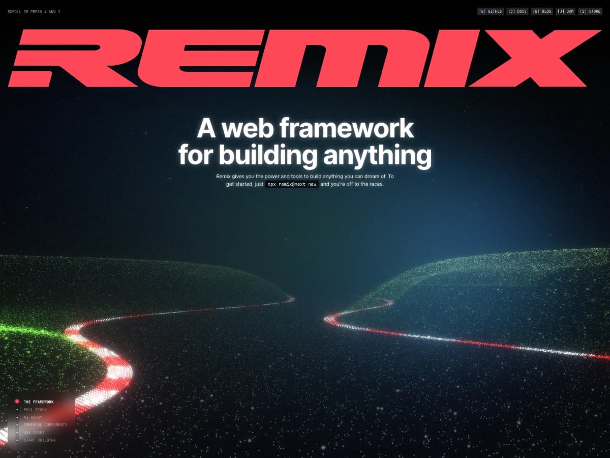 Remix - A Web Framework for Building Anything website preview by Mark Dalgleish