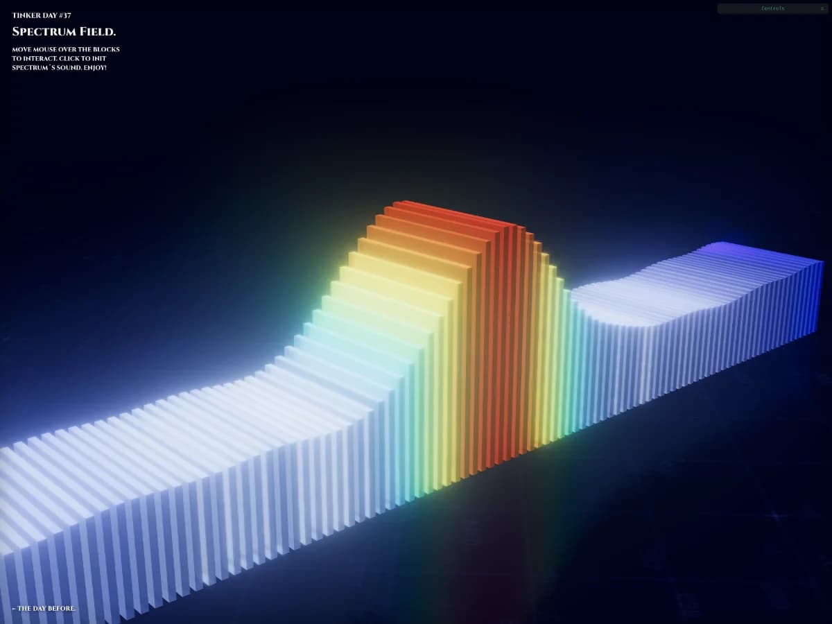 Spectrum Field website preview by Prinzipiell