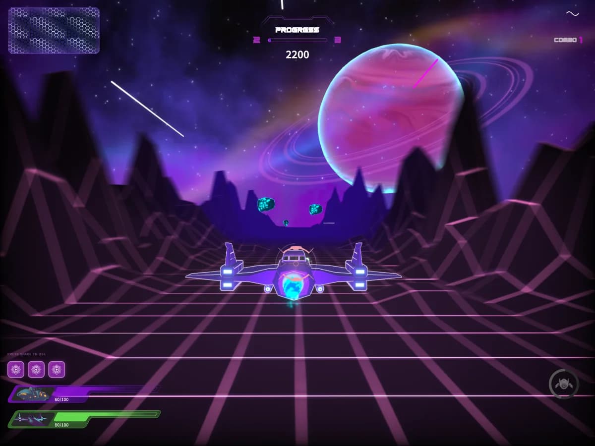 Laser Drift - Neon Blast website preview by Christian Ortiz