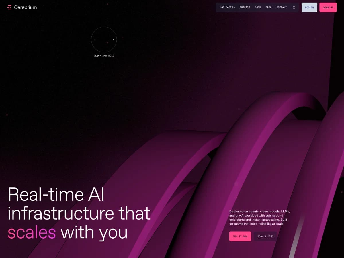 Serverless GPU Infrastructure for Real-Time AI website preview by Mathis Biabiany