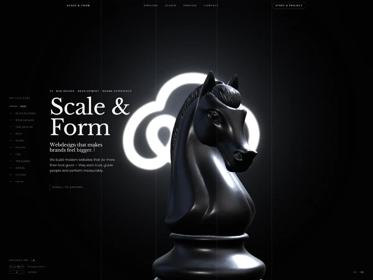 Scale & Form — Webdesign, das Marken größer macht website preview by Scale & Form
