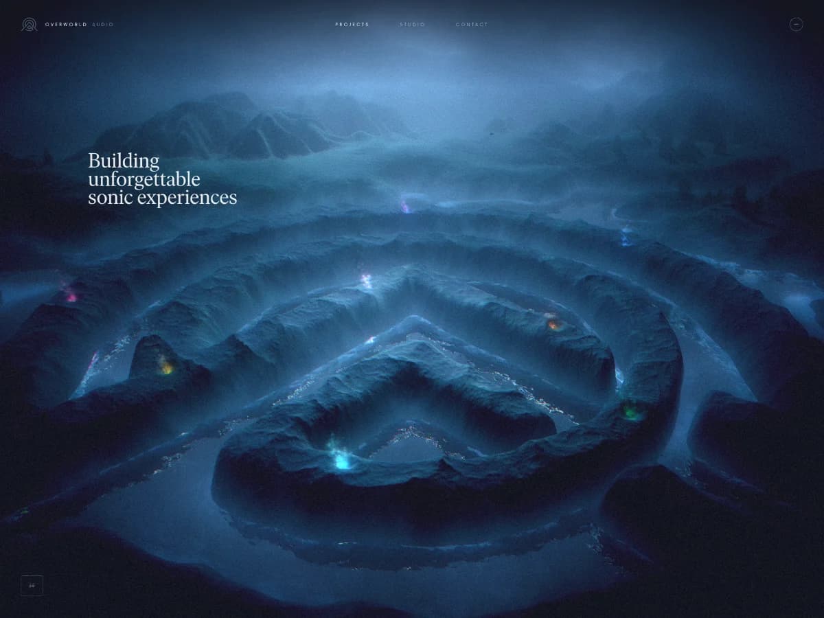 Overworld Audio website preview by Rogier de Boevé