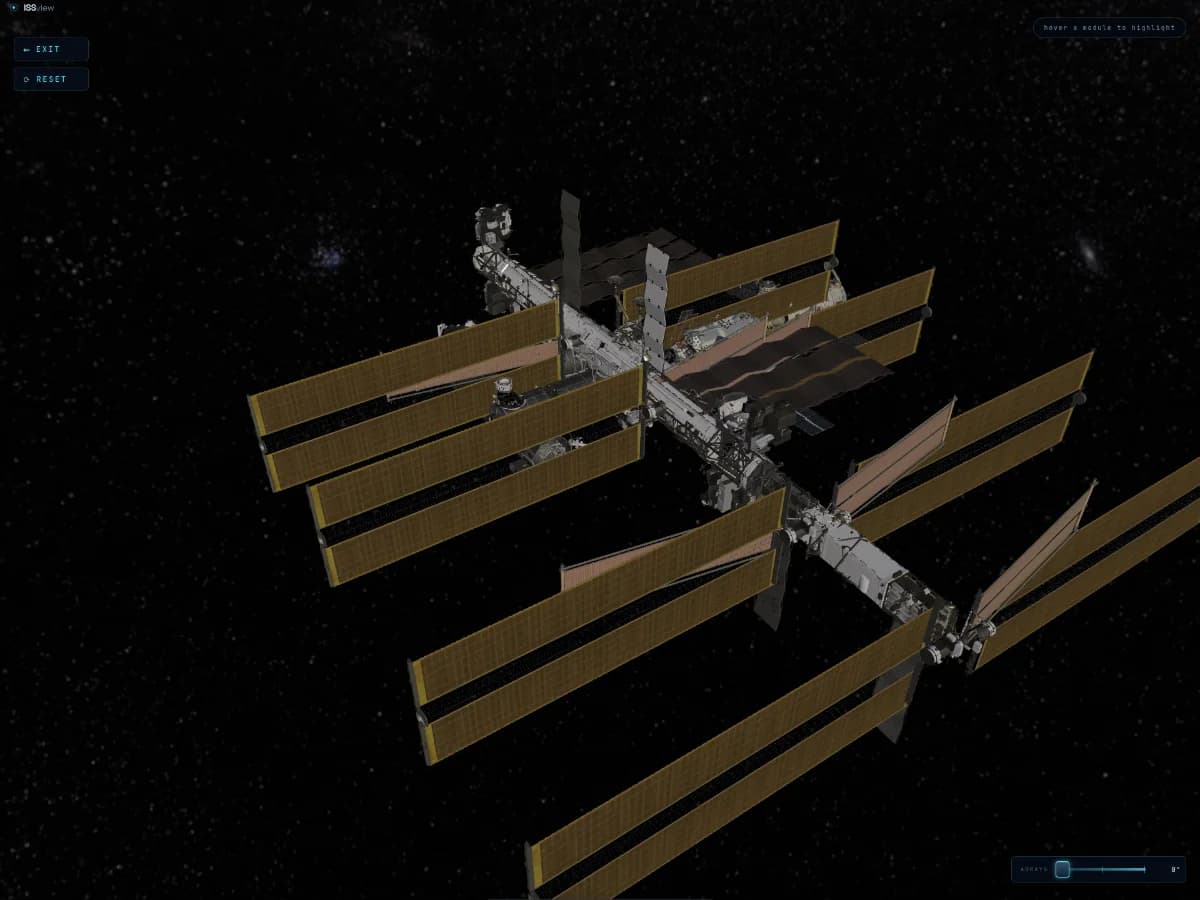 ISSview — Simulated live view from the International Space Station website preview by David Elfström Lilja