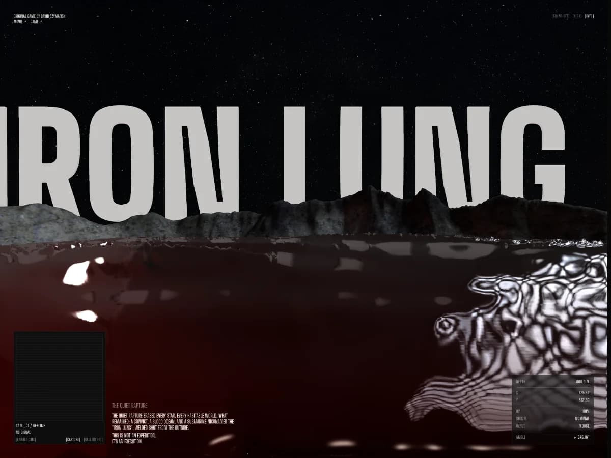 IRON LUNG website preview by Quentin Brohan