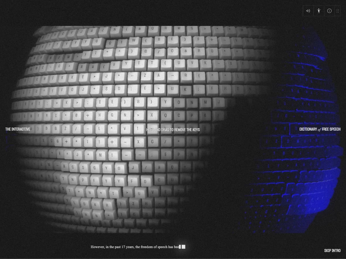 The Interactive Dictionary of Free Speech website preview by Adrián Gubrica