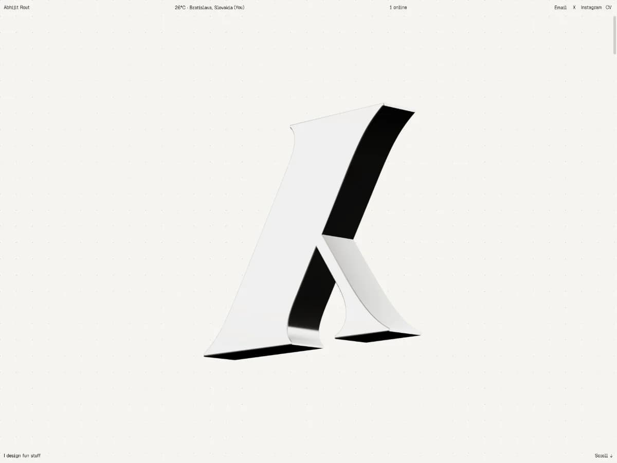 Abhijit Rout – Designer website preview by Abhijit Rout