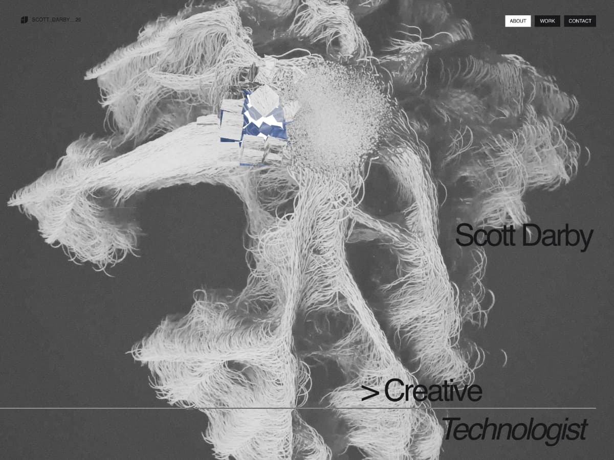 Scott Darby - Freelance Creative Developer - THREE.js, React Three Fiber website preview by Scott Darby