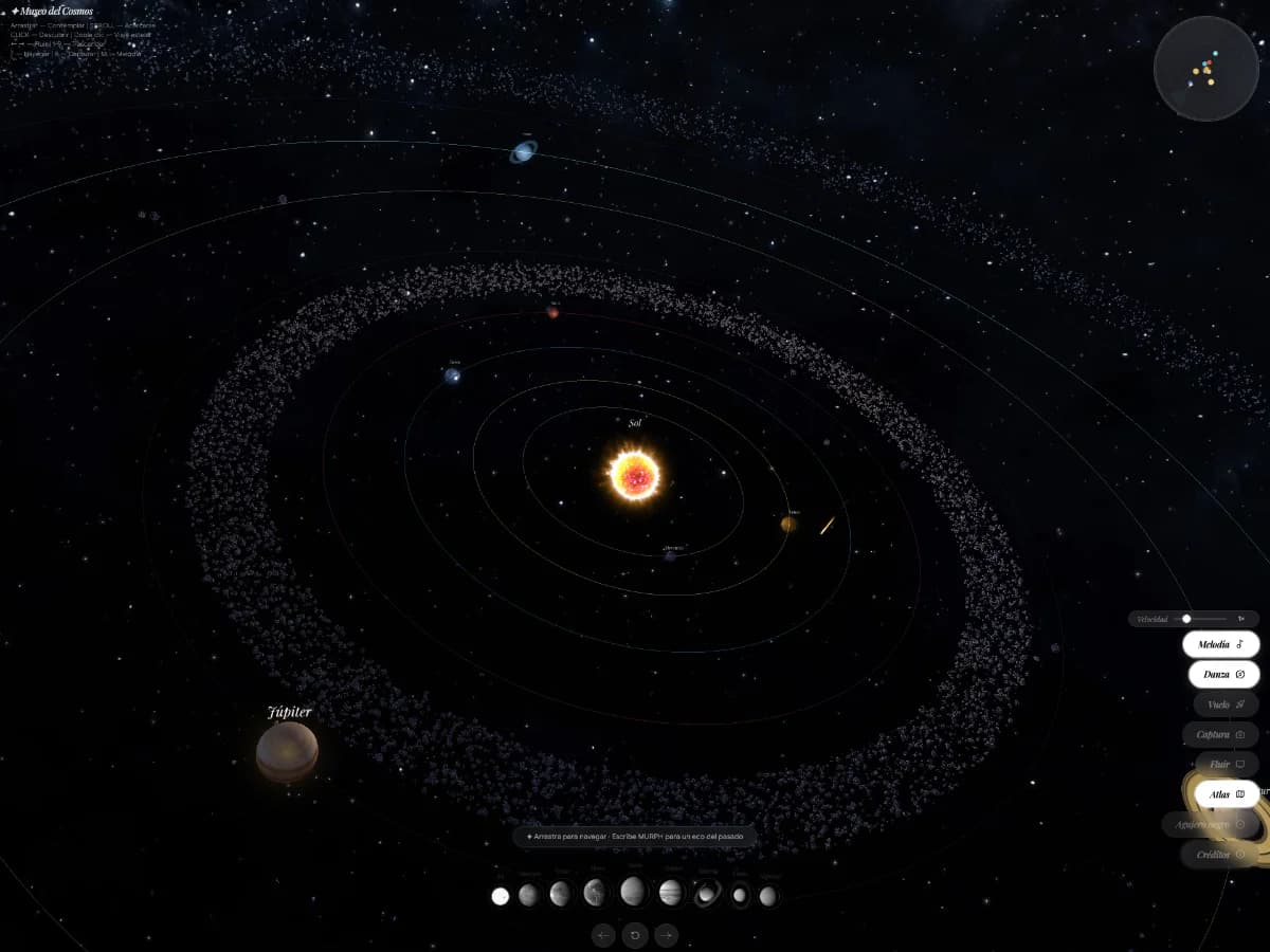 ✦ Museo del Cosmos — El arte del universo website preview by Sebastian Vasquez Echavarria