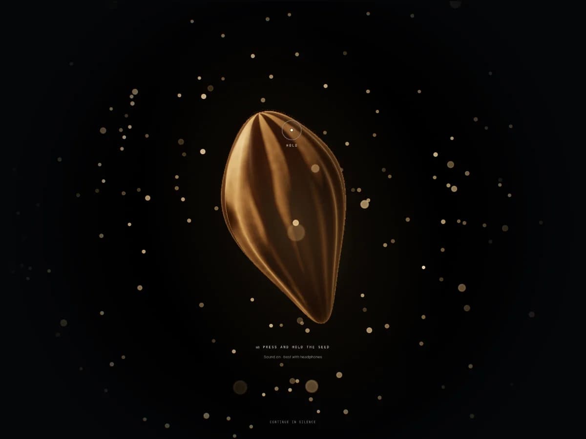 SEED — A Life Cycle website preview by VOLM