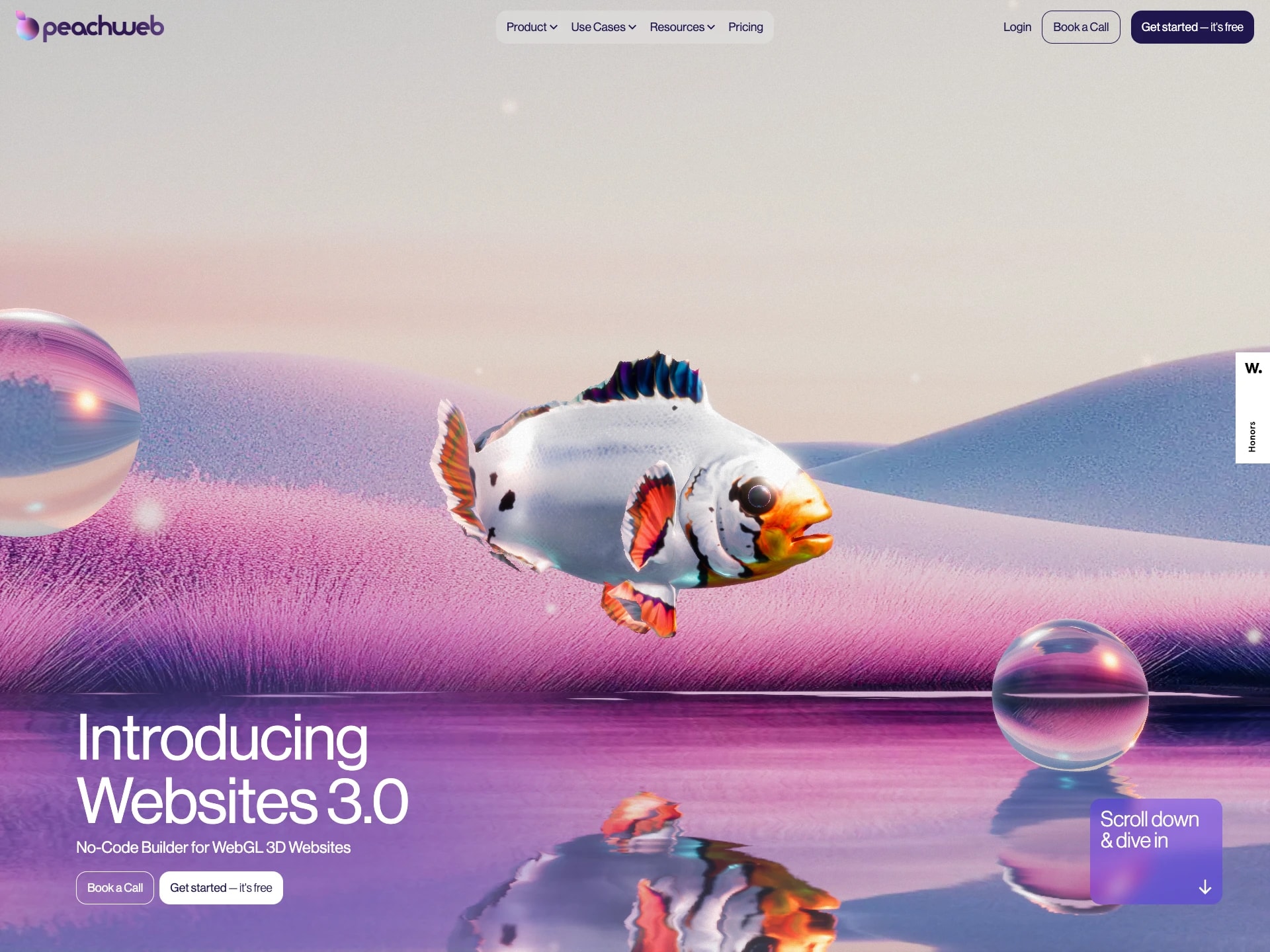 PeachWeb I Stunning Interactive 3D Websites Without Code