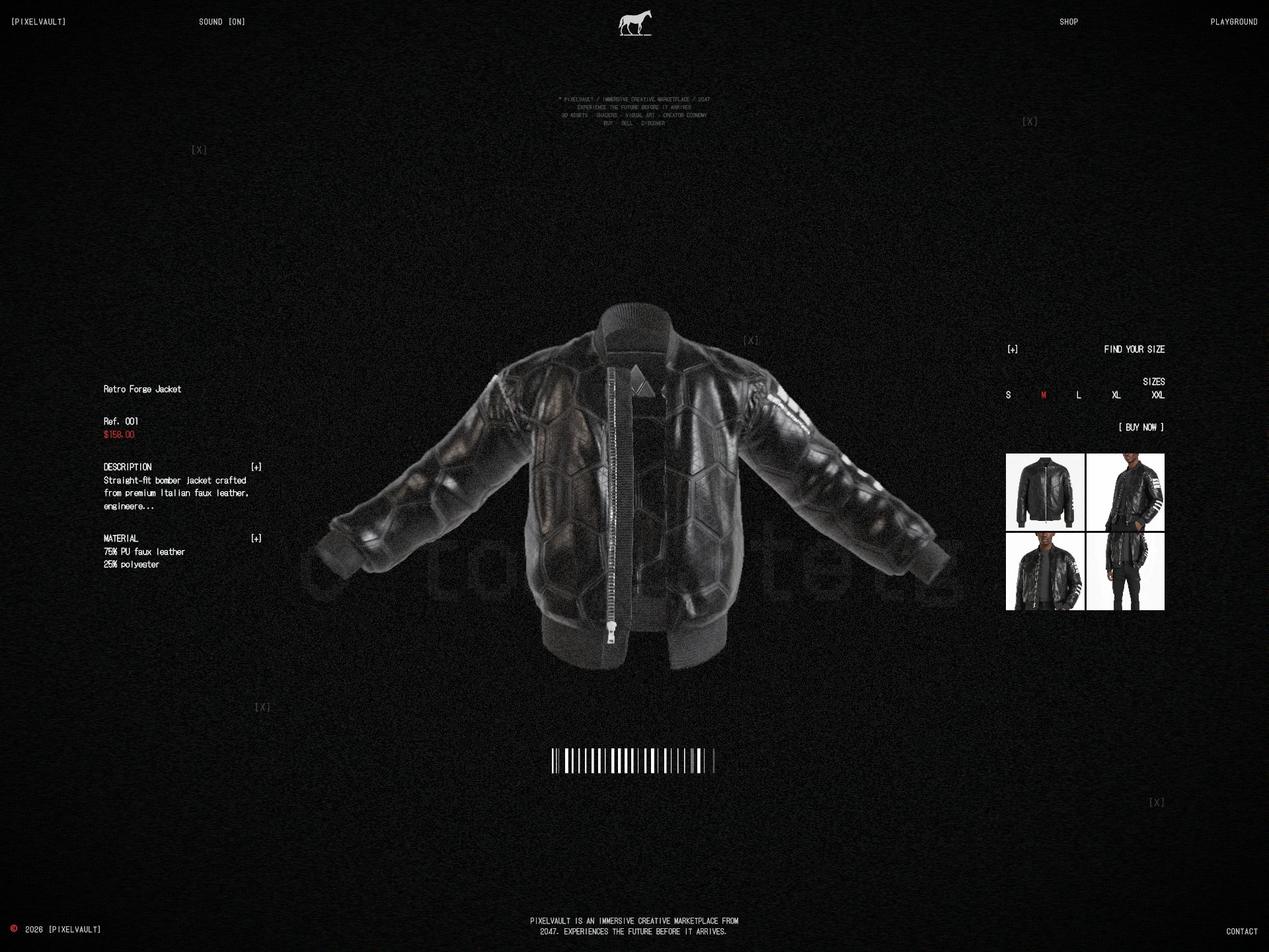 PIXELVAULT – An Immersive Creative Marketplace from earth 2047
