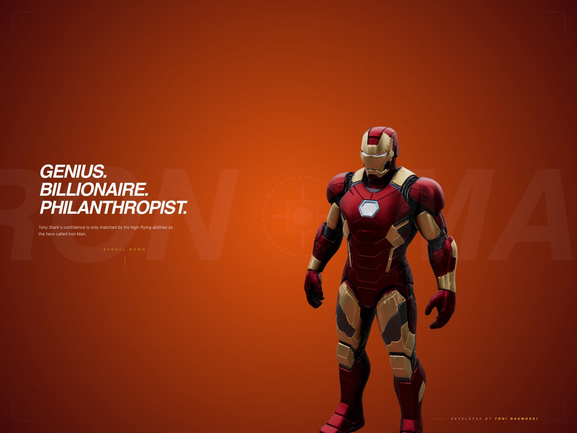 Iron Man Landing Page