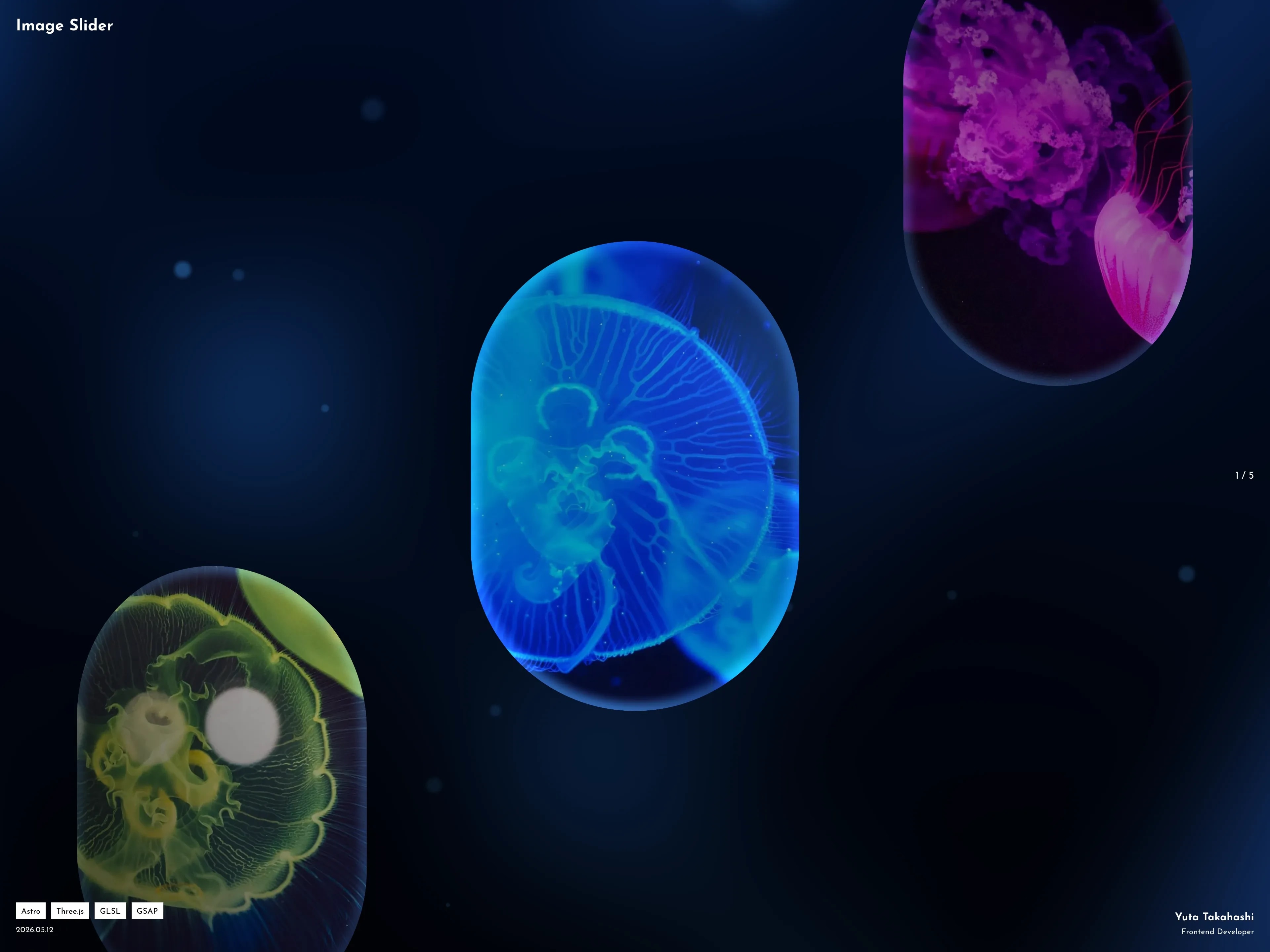 Three.js Image Slider