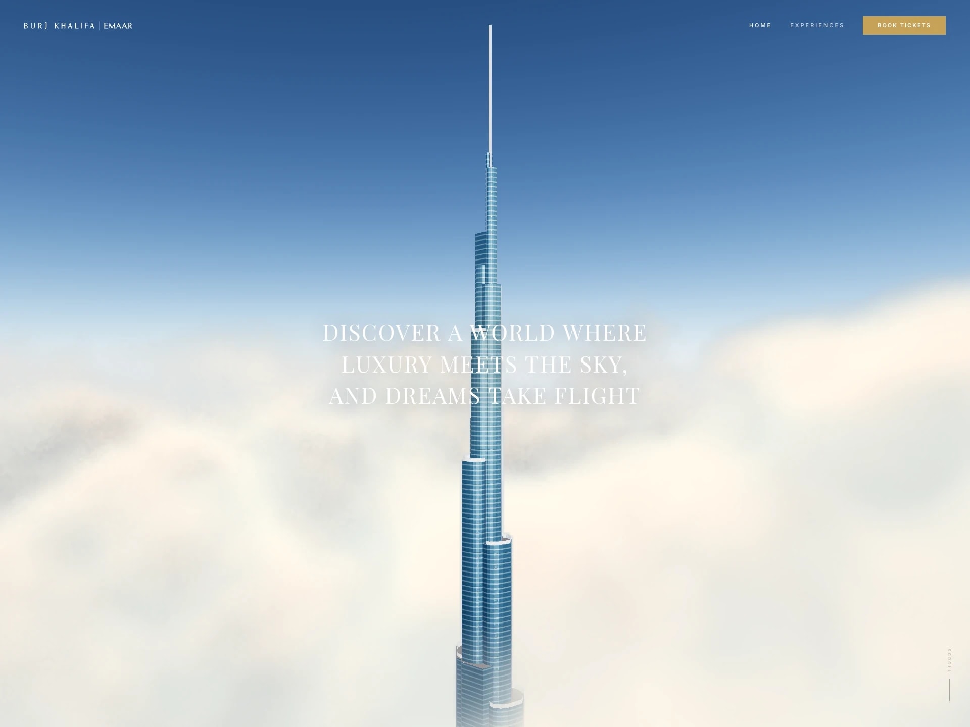 Burj Khalifa • Immersive 3D Website Design Concept