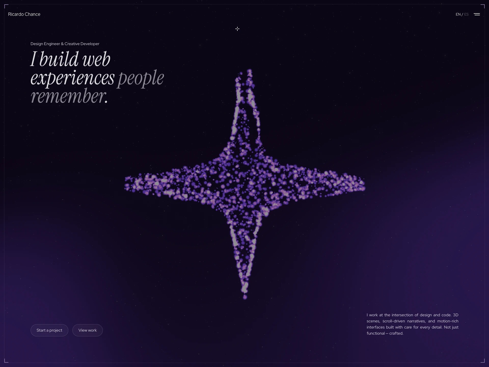 Ricardo Chance — Design Engineer & Creative Developer